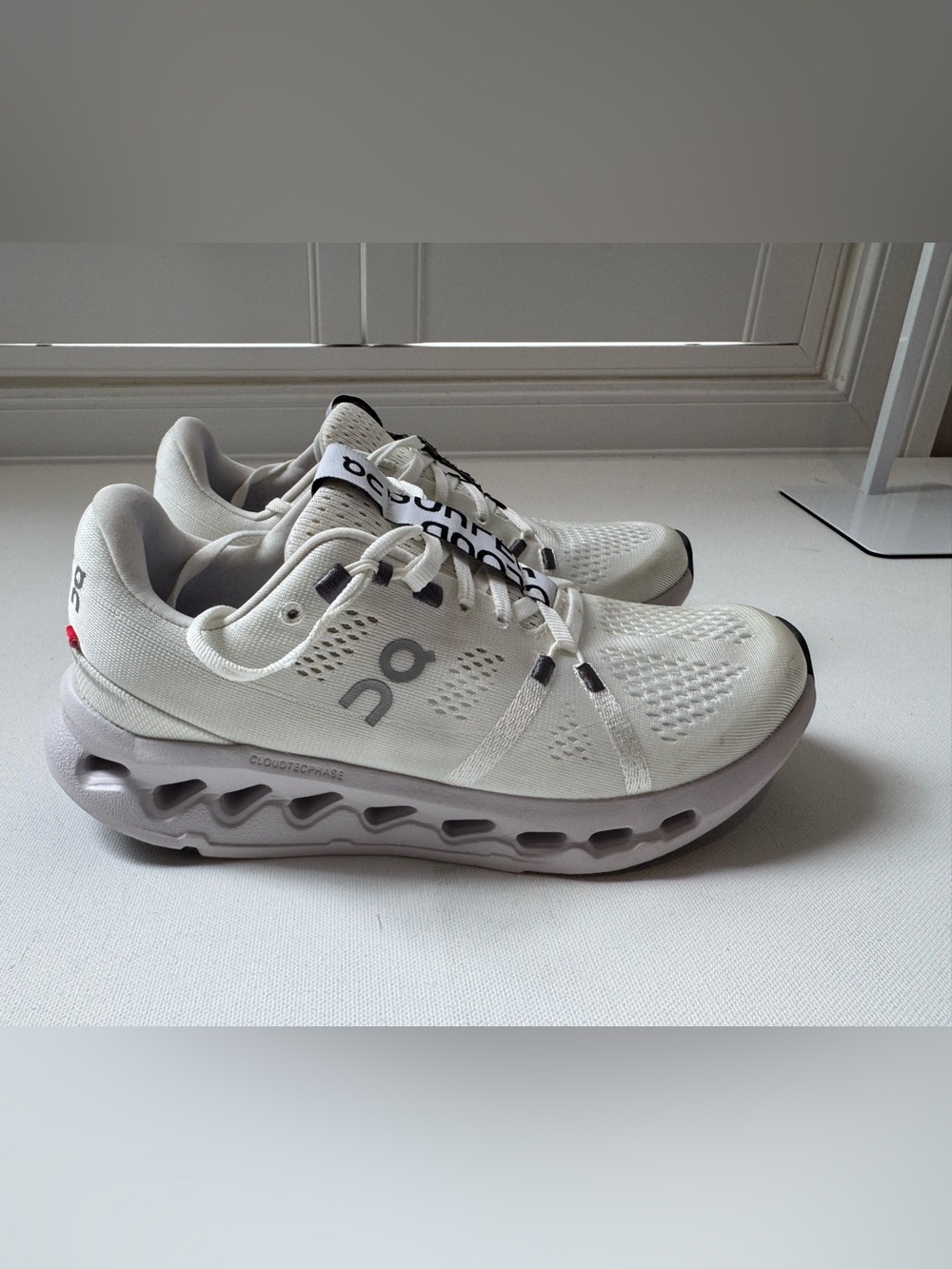 On Running Cloudsurfer Women’s White Running Shoes Sneakers CloudTec Phase